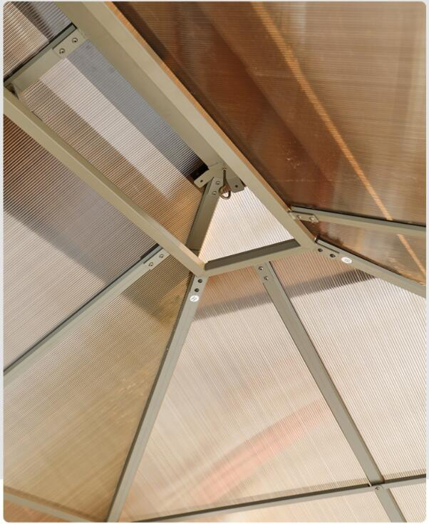 3x4m Aluminum Gazebo Polycarbonate Roof