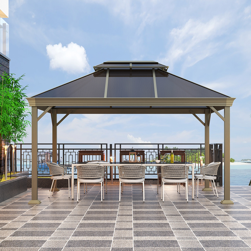 3x4m Aluminum Gazebo Polycarbonate Roof