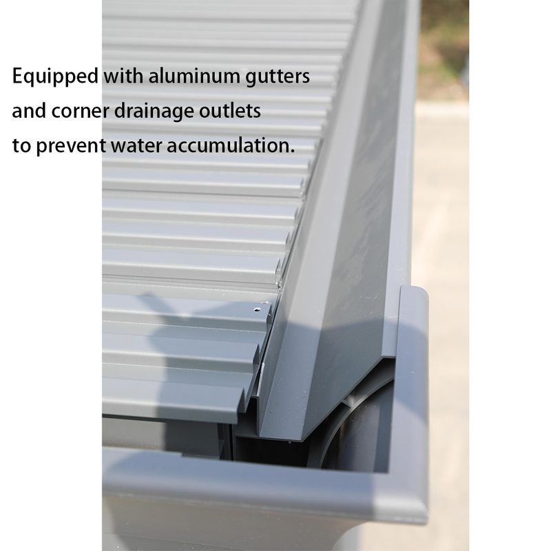 Flat Roof Aluminum Sunroom with Sliding Doors