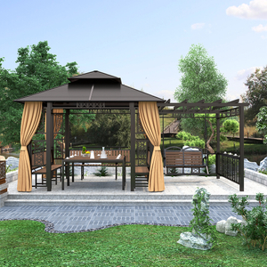 Multi-Functional Iron Gazebo with Pergola