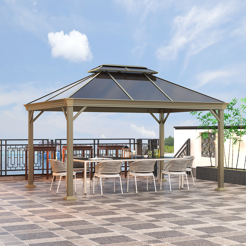 3x4m Aluminum Gazebo Polycarbonate Roof