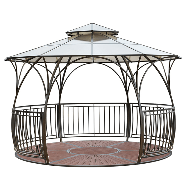 φ4.3M & 3.6M Iron Garden Gazebo with Floor 