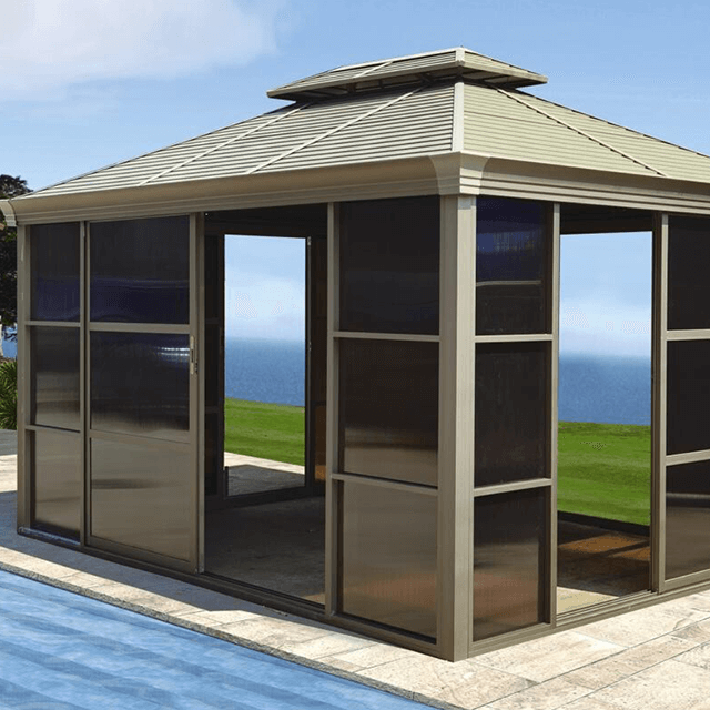 Aluminum Gazebo House with Sliding Door