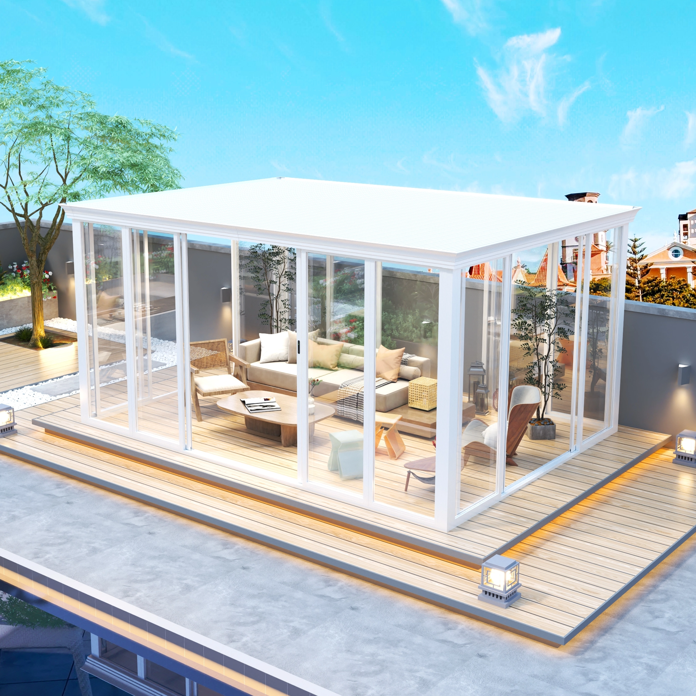 Aluminum Hard Top Outdoor Summer House Gazebo