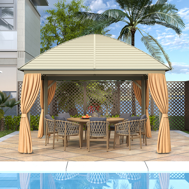 360*360CM Aluminum Gazebo Patio Sunshade Tent