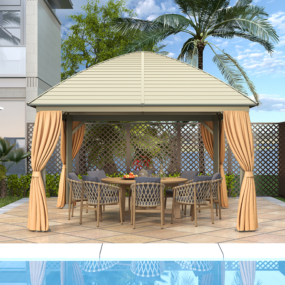 360*360CM Aluminum Gazebo Patio Sunshade Tent