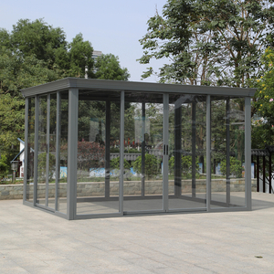 Flat Roof Top Sunroom House Gazebo with Sliding Doors