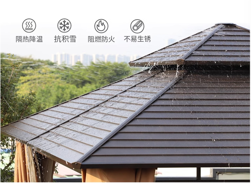 Multi-Functional Iron Gazebo with Pergola