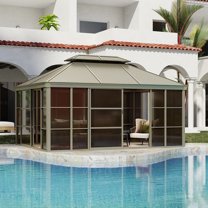 360*500cm Garden Building House Gazebo Sun Room