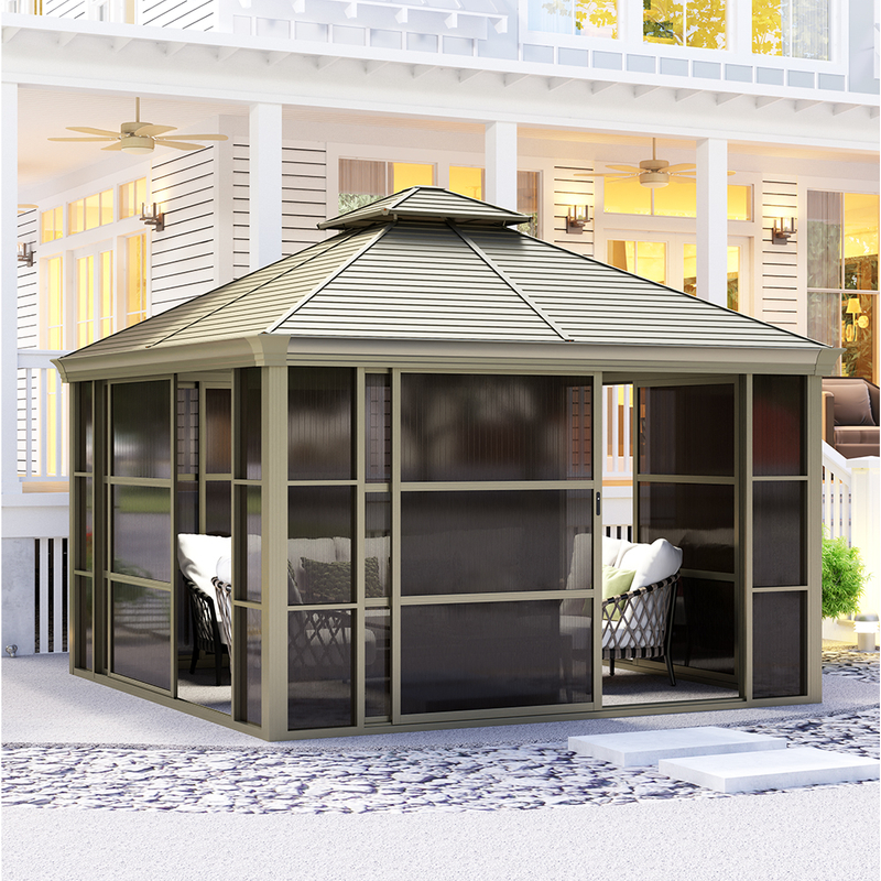 360*360CM Polycarbonate House Garden Sunshade