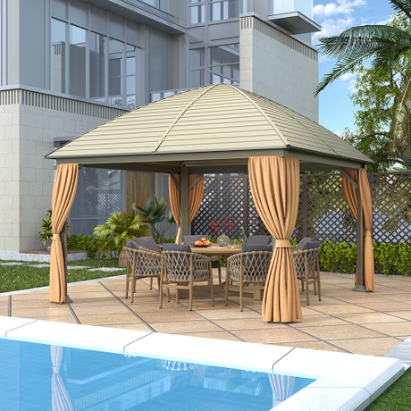 360*360CM Aluminum Gazebo Patio Sunshade Tent