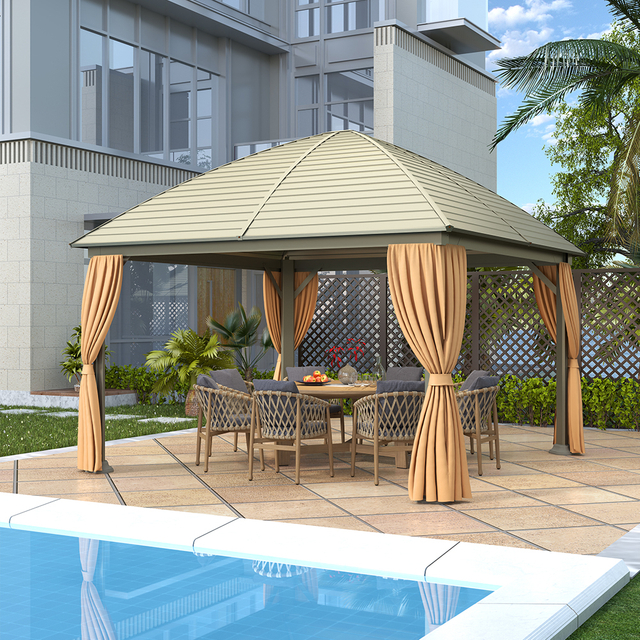 360*360CM Aluminum Gazebo Patio Sunshade Tent