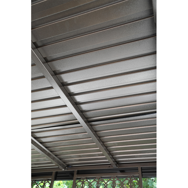 Flat Roof Gazebo with Seat and Table