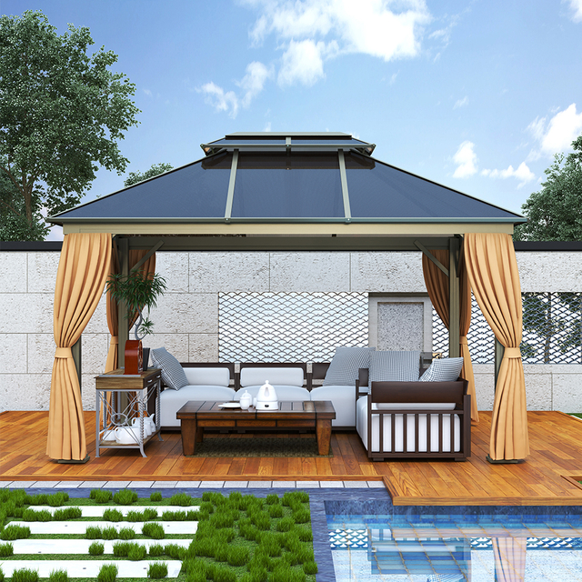 3x4m Aluminum Gazebo Polycarbonate Roof