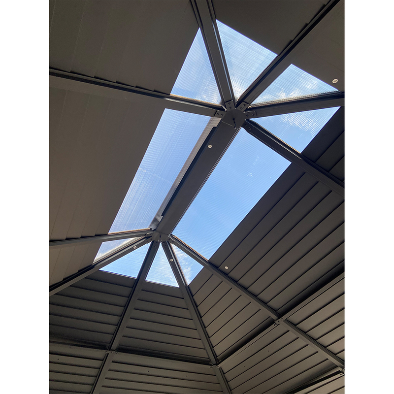 New Style Wooden Grain Gazebo Shade 360*460CM