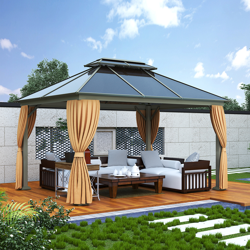 3x4m Aluminum Gazebo Polycarbonate Roof