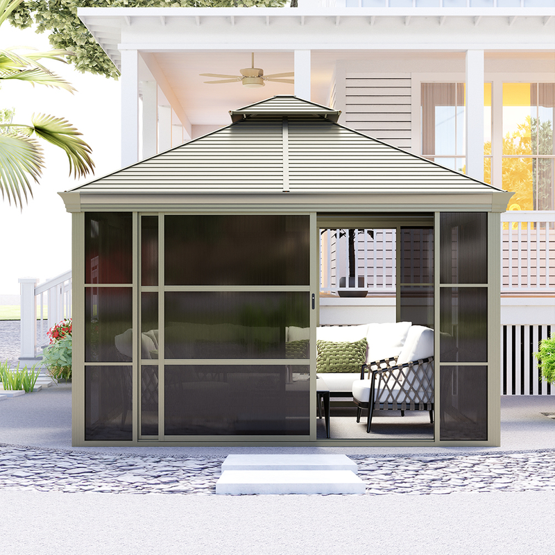 360*360CM Polycarbonate House Garden Sunshade