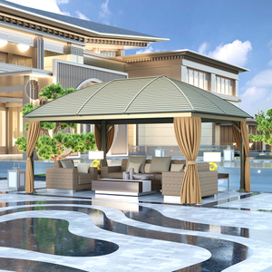 360*500cm Patio Aluminum Gazebo with Curtain 