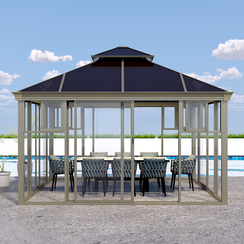 400*400CM Transparent Polycarbonate Sun House Gazebo